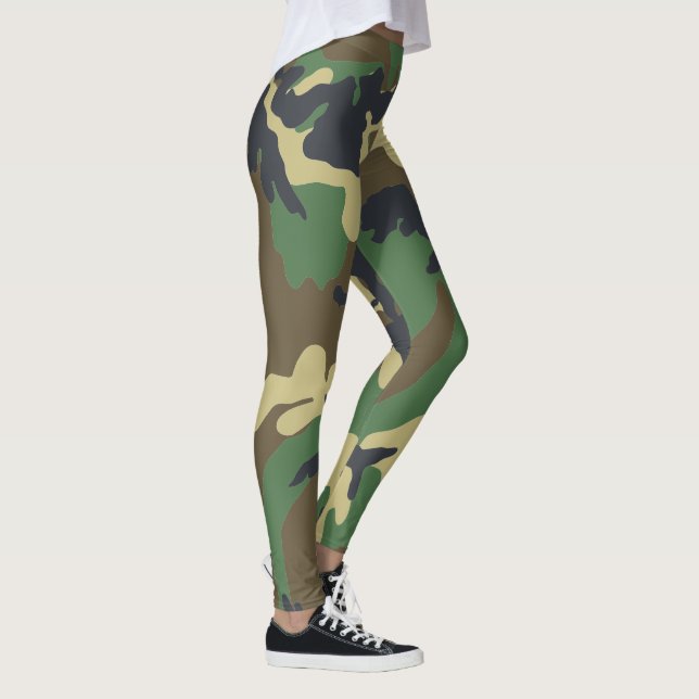 Kamouflage Trädgårdskamouflage Leggings (Höger)