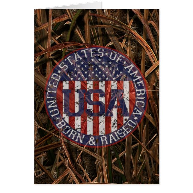 Kamouflage USA Hälsningskort (Framsidan)