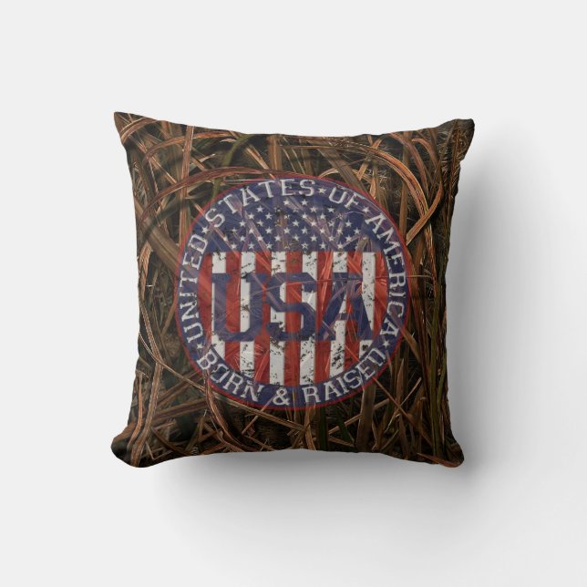 Kamouflage USA Kudde (Framsida)