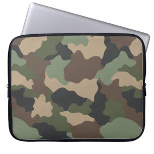 Kamouflage Woodland Camo Khaki Tan Black Laptop Fodral
