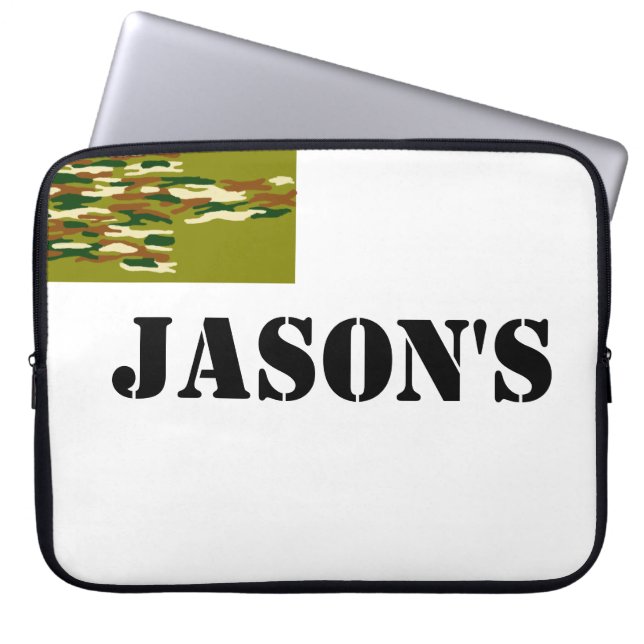 Kamouflageanpassningsbarnamn Laptop Fodral (Framsidan)
