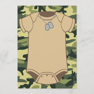 Kamouflagebaby showerinbjudningar inbjudningar