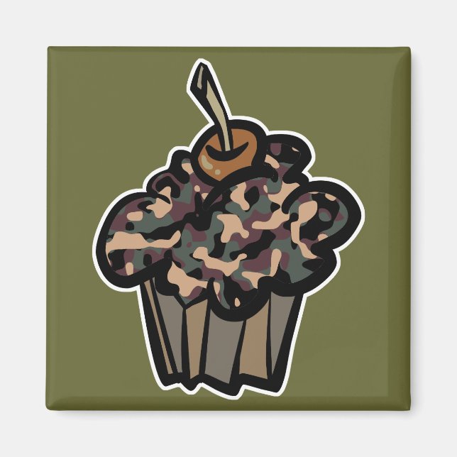 kamouflagecupcake magnet (Framsidan)