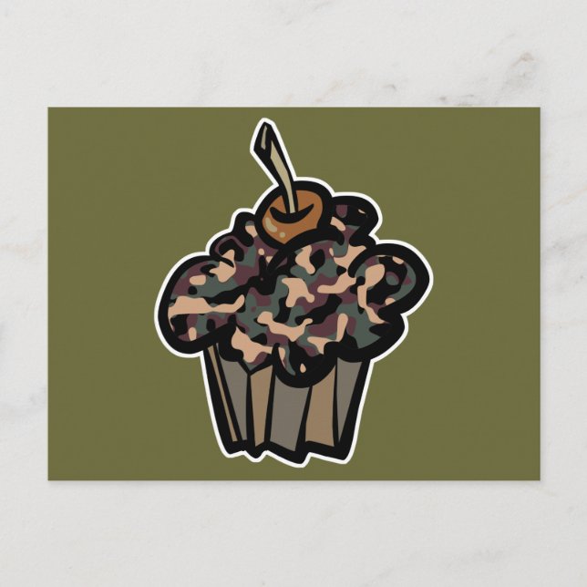 kamouflagecupcake vykort (Framsida)