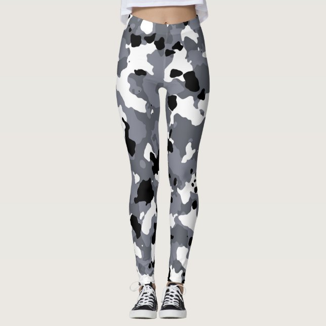 Kamouflagedamasker Leggings (Framsida)