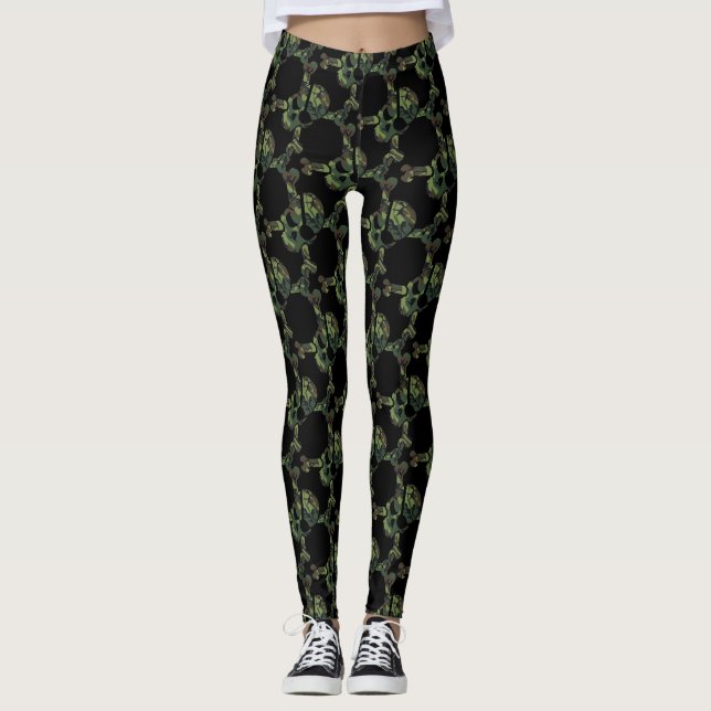 Kamouflagedöskallar Leggings (Framsida)