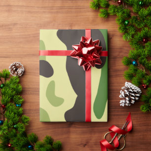 Kamouflagefärg khaki presentpapper