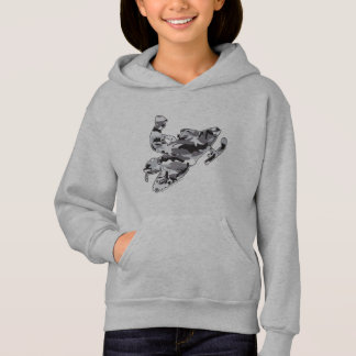 Kamouflagegrå snöskoteråkare t shirt