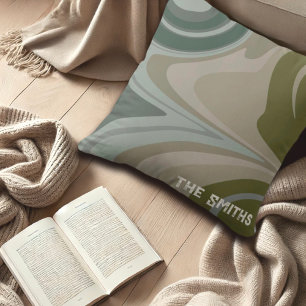 Kamouflageinspirerat Personligt Namn Abstrakt Mode Kudde