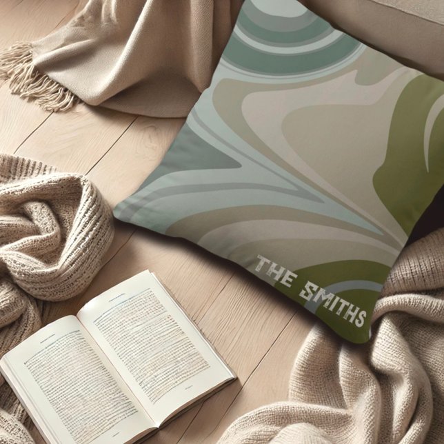 Kamouflageinspirerat Personligt Namn Abstrakt Mode Kudde (Skapare uppladdad)