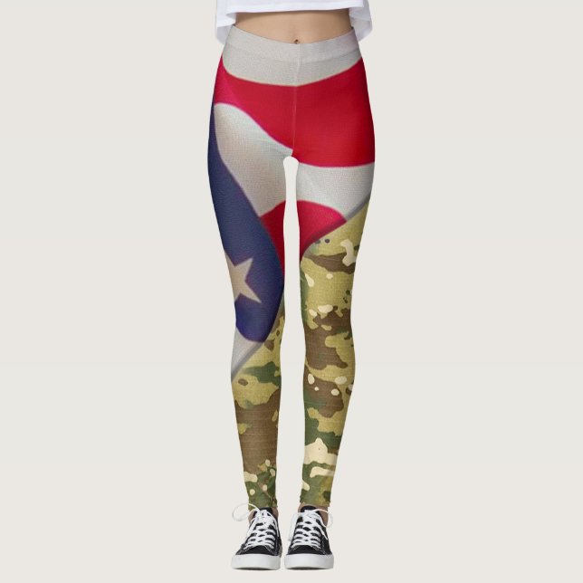 Kamouflageleggings Leggings (Framsida)