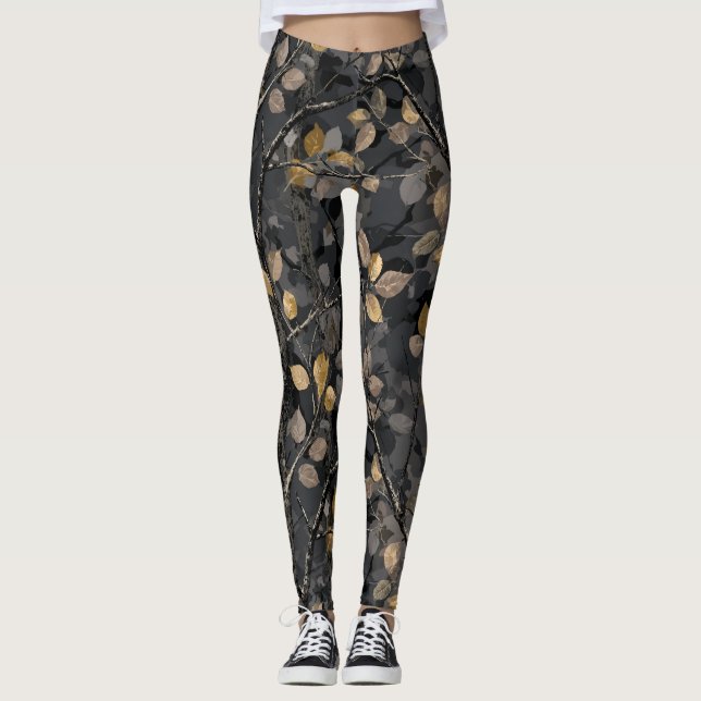 Kamouflageutskriftsfru Valentinsdagpresenter Damid Leggings (Framsida)