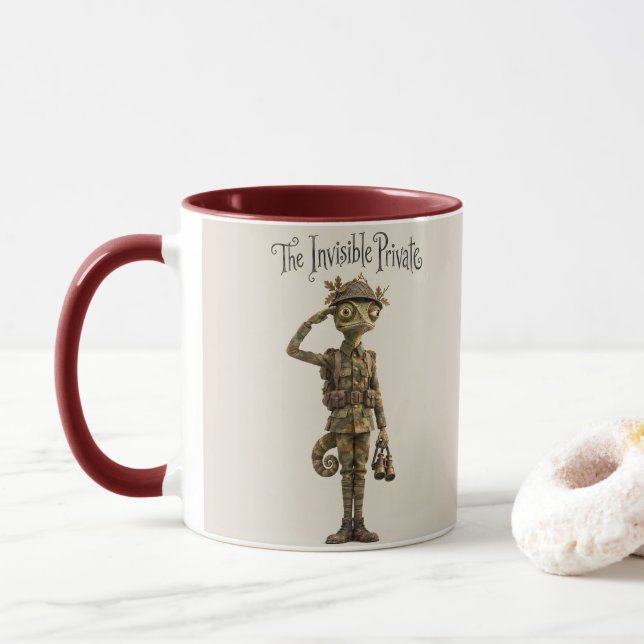 Kamouflerad kameleontsoldat mugg (Med munk)