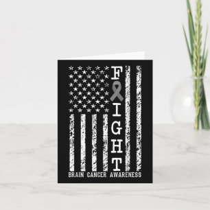 Kamp Brain Cancer Awareness American Flagga United Kort