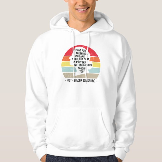 Kamp för de Saker du bryr dig om märkliga RBG Hoodie (Framsida)