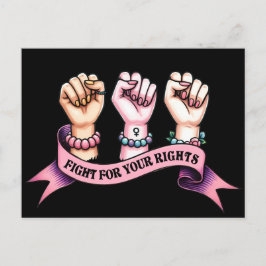 Kamp för dina Höger, feminist Vykort