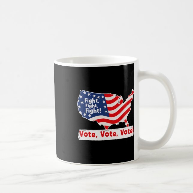 Kamp för omröstning om trumfval kaffemugg (Höger)