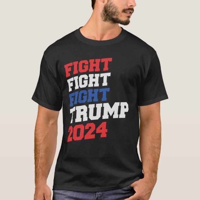 Kamp i kampen! Trump 2024 Defend our Values T Shirt (Framsida)