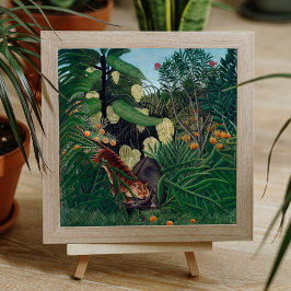 Kamp mellan en tiger och Buffalo, Henri Rousseau Poster