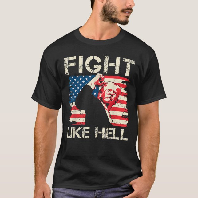 Kamp mot American Trump Stronger 2024 T Shirt (Framsida)