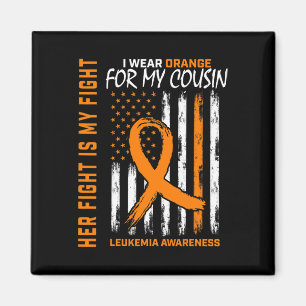 Kamp mot Bära Orange Cousin Leukemia Cancer Awaren Magnet