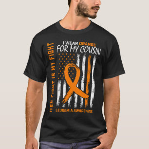 Kamp mot Bära Orange Cousin Leukemia Cancer Awaren T Shirt