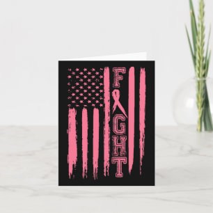 Kamp mot bröstcancer Amerikansk Flagga Bröstcancer Kort