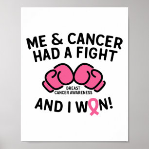 Kamp mot bröstcancer I Won Bröstcancer överlevande Poster