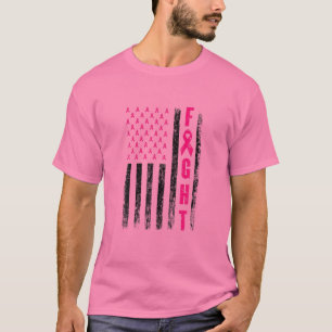 Kamp mot bröstcancer Survivor American Flagga Bre T Shirt