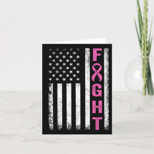 Kamp mot bröstcancer Survivor American Flagga Brea Kort