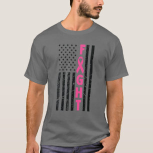 Kamp mot bröstcancer Survivor American Flagga Brea T Shirt