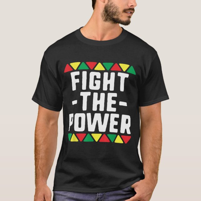 Kamp mot den afrikanska BLM-plattformen Power Blac T Shirt (Framsida)