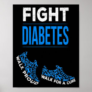 Kamp mot diabetes Walk för en läs- och medvetandeh Poster