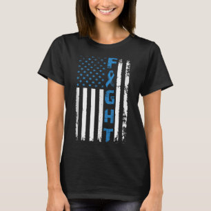 Kamp mot diabetesmedvetande Stöd American Flagga T Shirt