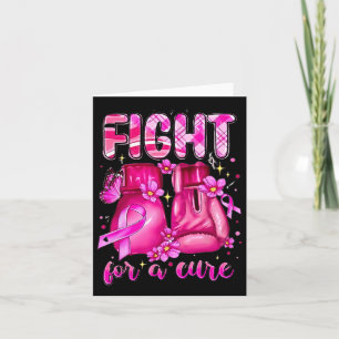 Kamp mot en ren Rosa Boxing-handskar för bröstcanc Kort