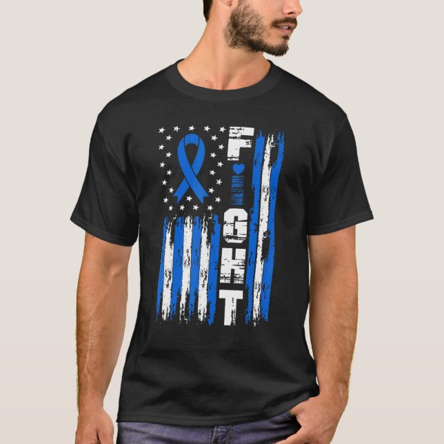 Kamp mot hydrocephalus-medvetande Patriotic USA Am T Shirt (Framsida)