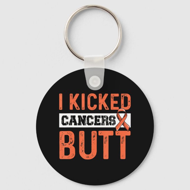 Kamp mot leukemi Citat från en blodcancer Survivor Nyckelring (Framsida)