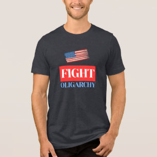 Kamp mot oligarki - Vintage amerikansk Flagga T Shirt