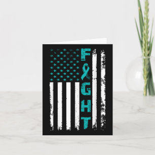 Kamp mot Ovarian Cancer American Flagga Awareness Kort