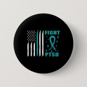 Kamp mot PTD Teal Ribbon och Flagga Knapp