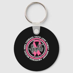 Kamp mot Rosa Ribbon Breast Cancer Warrior Sup Nyckelring