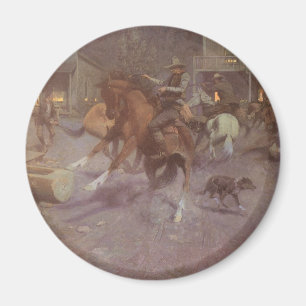 Kamp mot Roundup Saloon av Bill Gollings Magnet