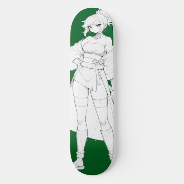 Kamp mot Stil Anime Girl Skateboard Deck (Framsida)
