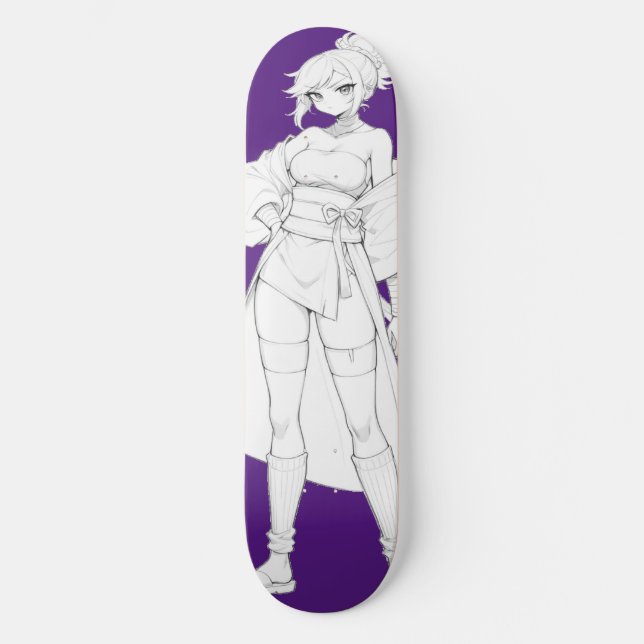 Kamp mot Stil Anime Girl Skateboard Deck (Framsida)