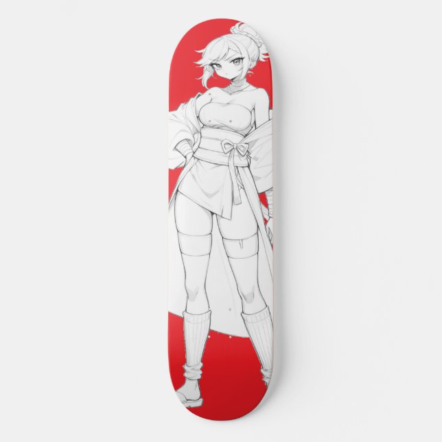 Kamp mot Stil Anime Girl Skateboard Deck (Framsida)