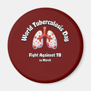 Kamp mot tuberkulos. Världstuberkulosdagen. Magnet