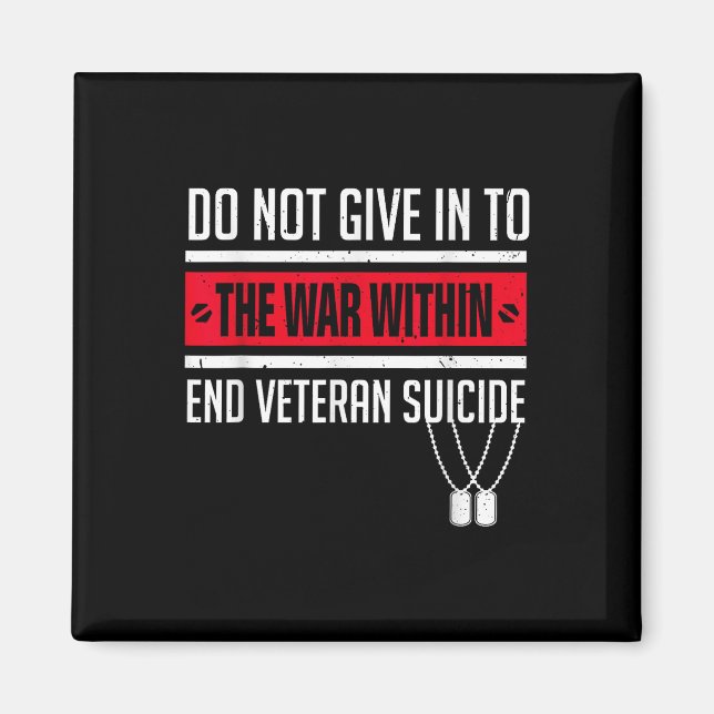 Kamp mot veteran Suicide Ptsd Awareness 22A Magnet (Framsidan)