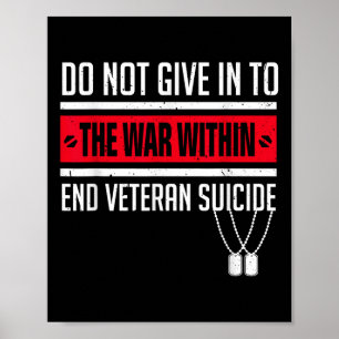Kamp mot veteran Suicide Ptsd Awareness 22A Poster