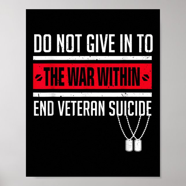 Kamp mot veteran Suicide Ptsd Awareness 22A Poster (Framsidan)