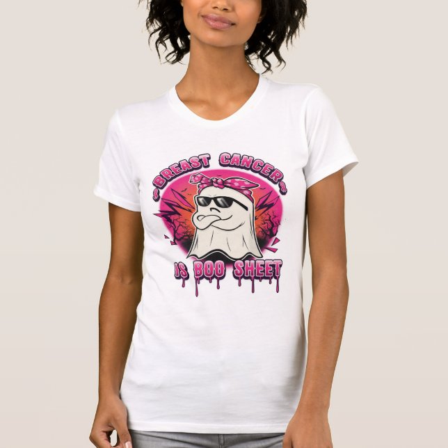 Kamp som en Ghost: Breast Cancer Awareness T Shirt (Framsida)